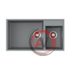 Omoikiri Tedori 85-2-U-GR Tetogranit/leningrad grey